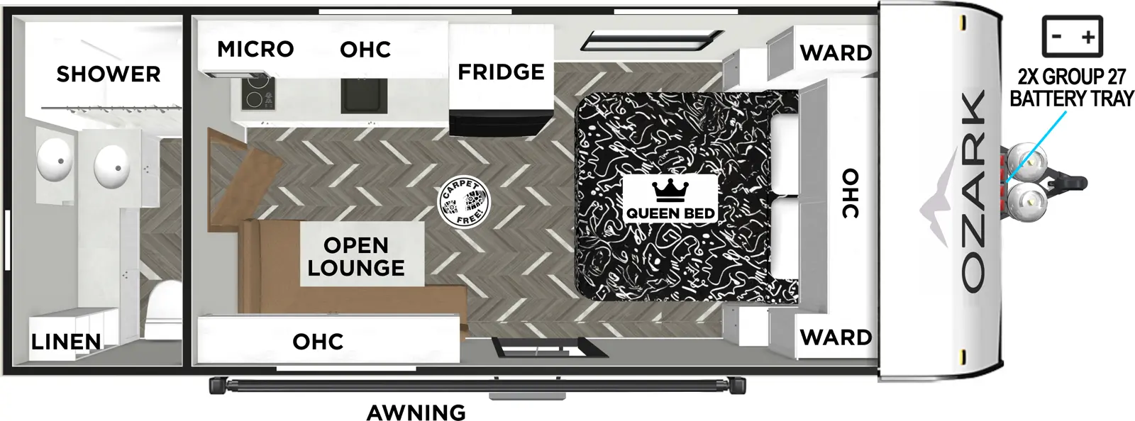 Ozark 1610FBLE Floorplan